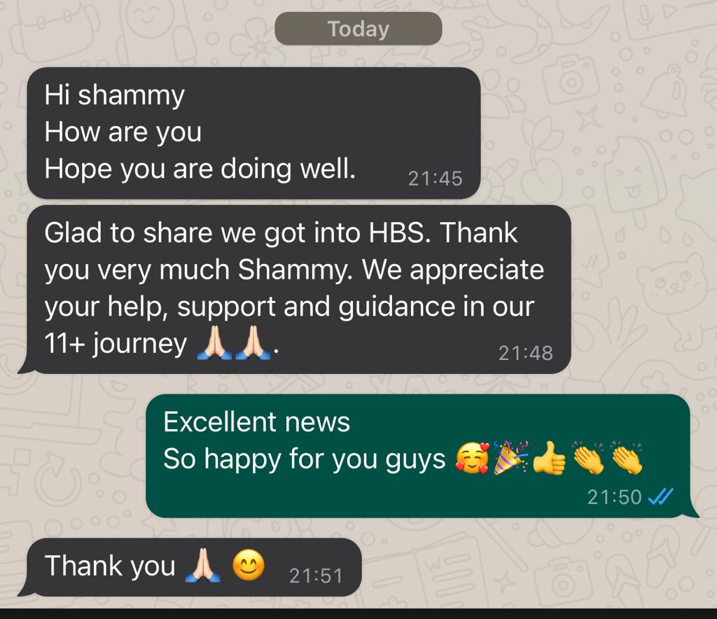 Testimonial from Parents